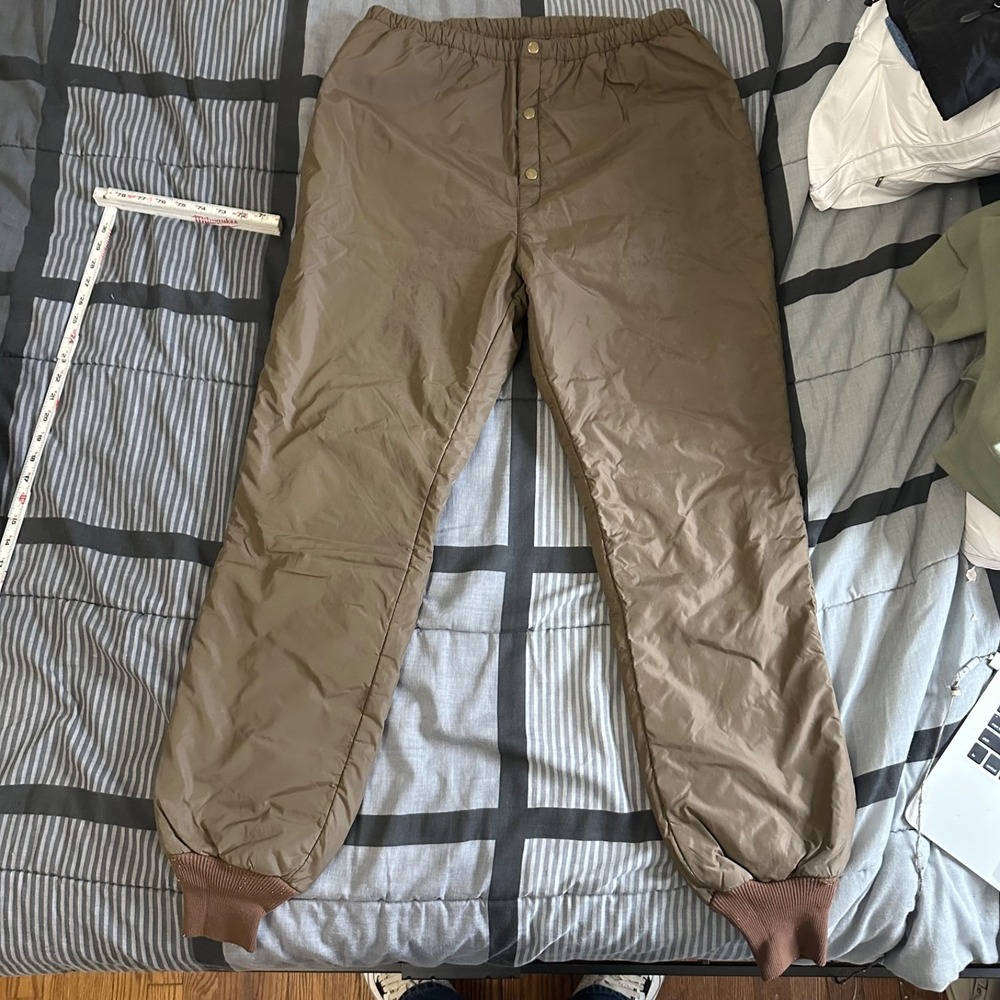 Vintage Cabelas Snow Pants Large Tall Waist 38-40 Brown Made In USA Snap